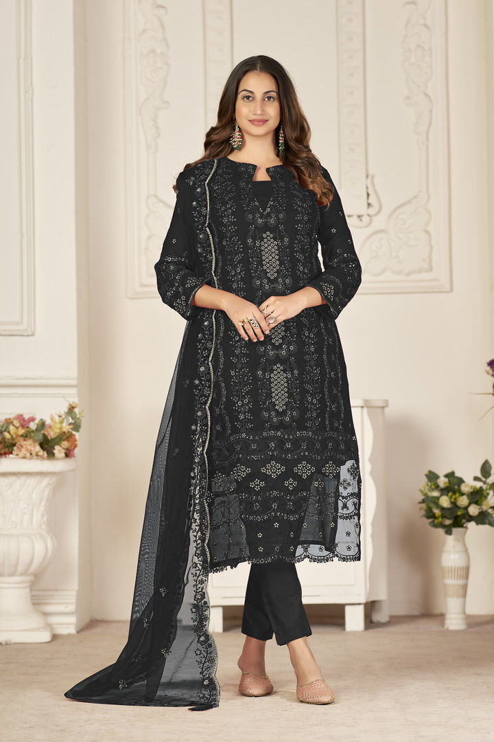 Vibrant Black Pakistani Suit