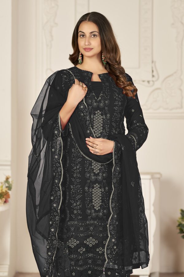 Vibrant Black Pakistani Suit