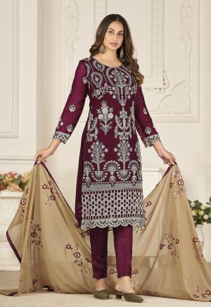 Maroon Pakistani Suit