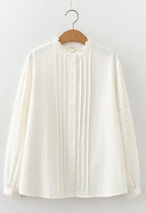 Cotton Pleated Shirt