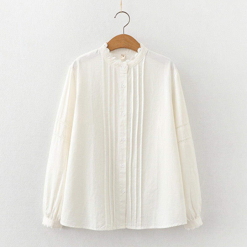 Cotton Pleated Shirt