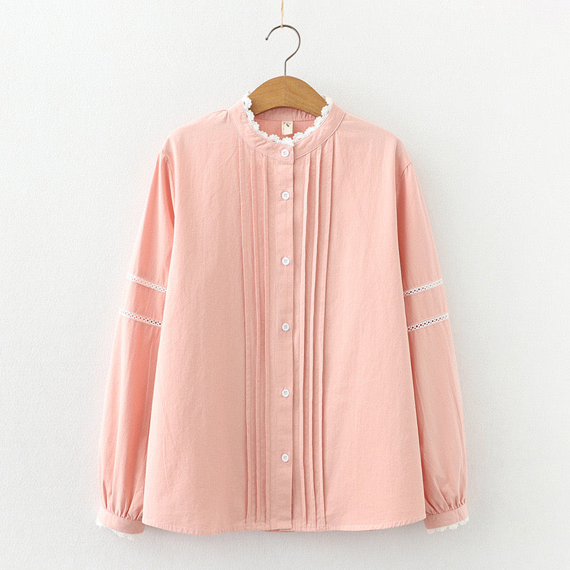 Cotton Pleated Shirt