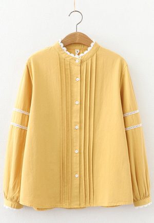 Cotton Pleated Shirt