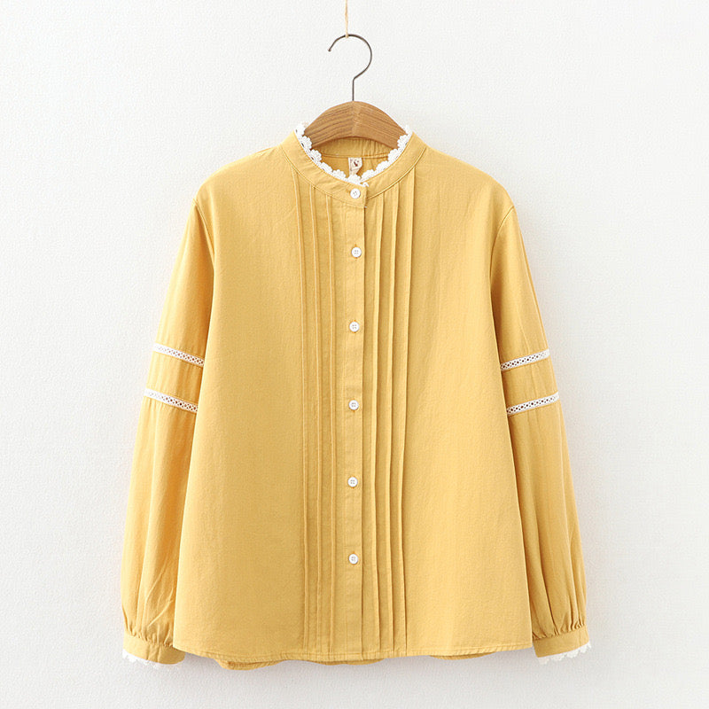 Cotton Pleated Shirt