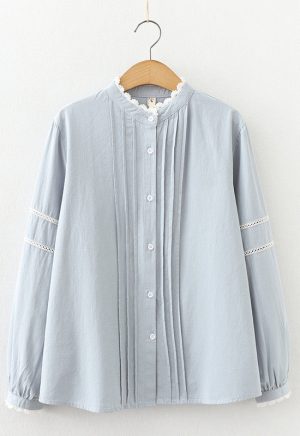 Cotton Pleated Shirt