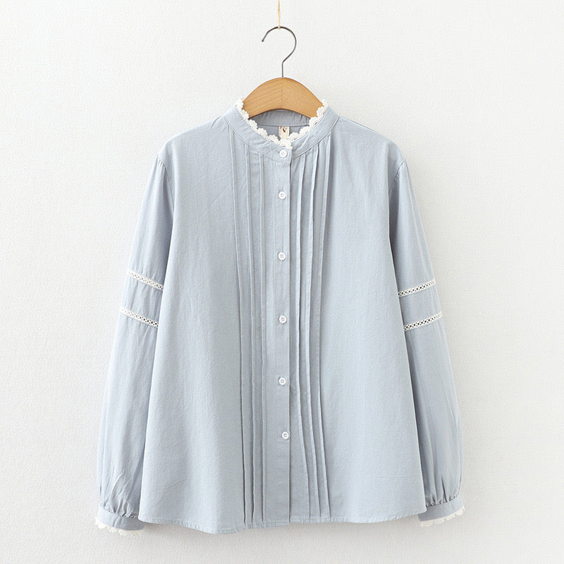 Cotton Pleated Shirt