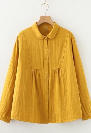 Doll Collar Yellow Shirt