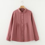 Doll Collar Brown Shirt